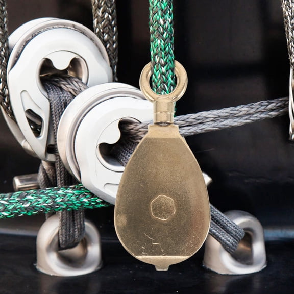 BESTYASH Brass Flag Rope Pulley with Corrosion Resistant Marine Grade Finish