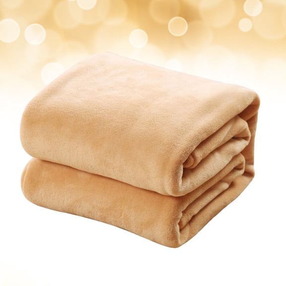 BESTYASH Flannel Bedding Solid Color Khaki Blanket Super Comfy Stay Warm Year Round