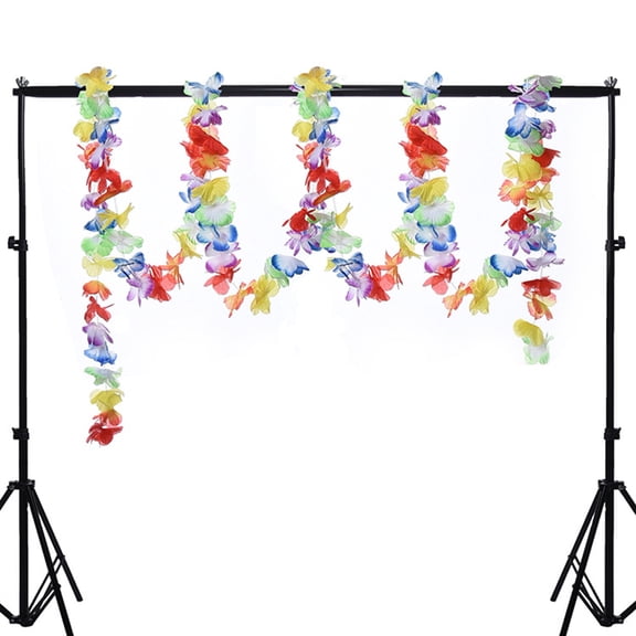 BESTYASH Floral Hanging Banner Decorations Flower Banner Multi colored Plastic Wall Decor for BBQ 1PC