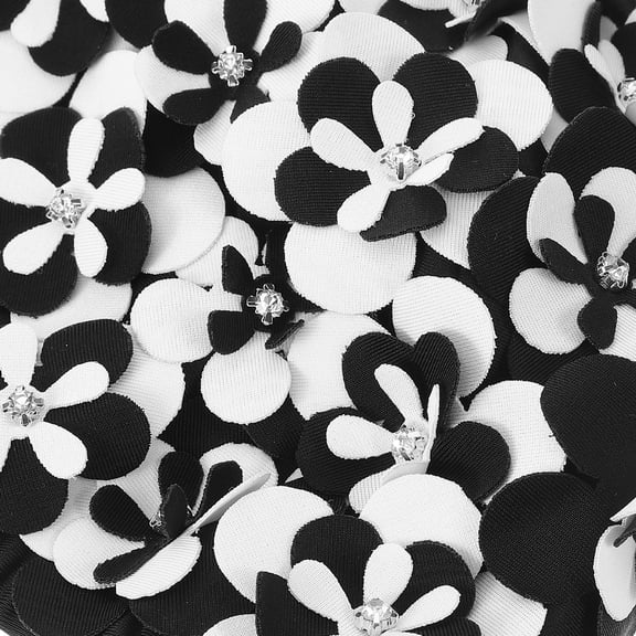 BESTYASH Floral Swim Caps Swimming Cap Black Nylon Waterproof 1Pack