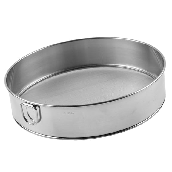 BESTYASH Flour Sifter Household Flour Sieve Stainless Steel Round Sifting Kitchen Utensil 1Pack