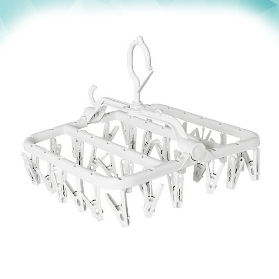 BESTYASH Foldable Laundry Drying Rack Windproof Silver Compact for Home Use 1Pcs