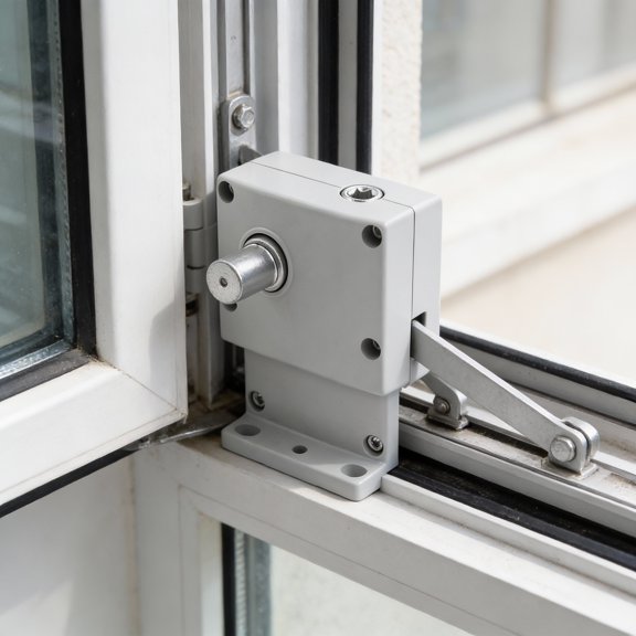 BESTYASH Folding Manual Window Crank Opener in Light Grey Metal for Universal Awning Window Control