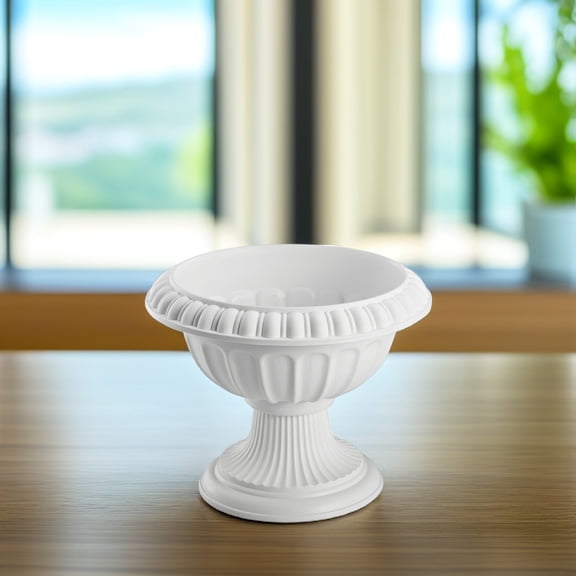BESTYASH Retro White Plastic Roman Planter for Home Use Stable and Durable Garden Urn