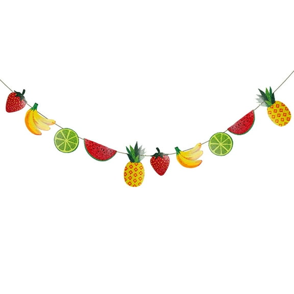 BESTYASH Fruit Shape Birthday Decoration Banner Paper Decoration 1Set