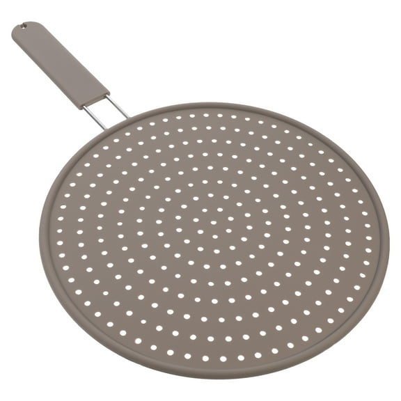 BESTYASH Frying Pan Screen Silicone Oil Strainer Board Grey 1Pack for Prevent Oil Splashing Kitchen Supplies