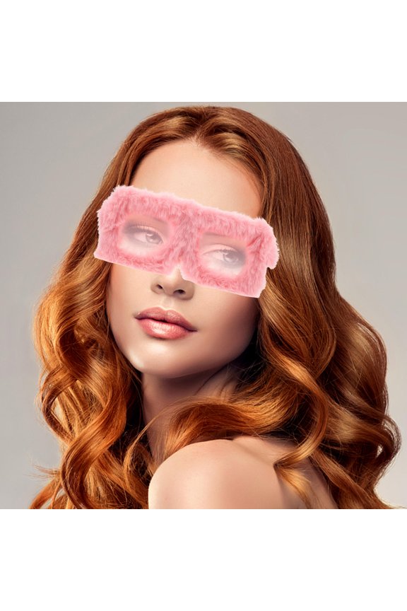 Fun Sunglasses Women Retro Style Plastic and Furry Material Uv Protection for Outdoor Festivals 1Set