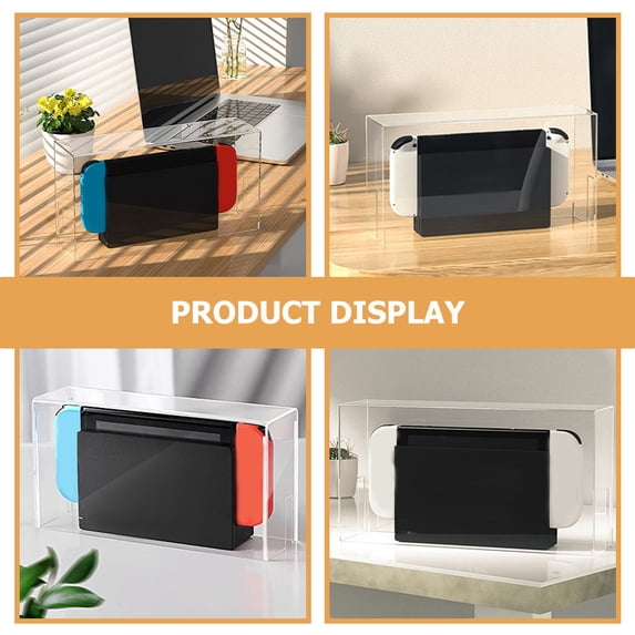 BESTYASH Acrylic Clear Game Machine Protector Box with Ventilated Side Openings