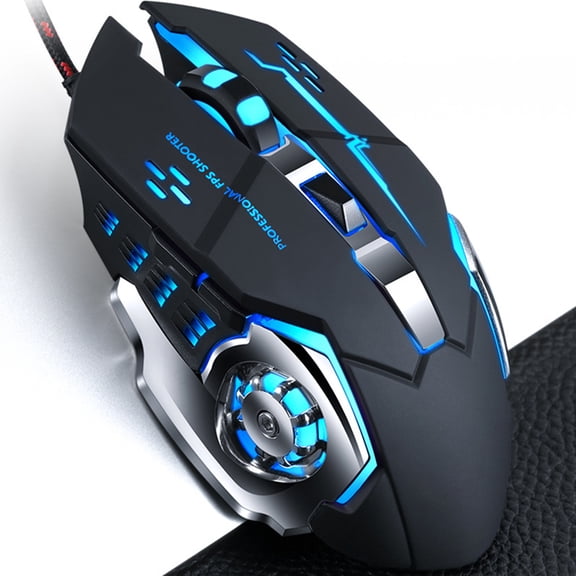 BESTYASH Gaming Mouses Wired for Computer Black Ergonomic Plug and Play 1Set Back to School