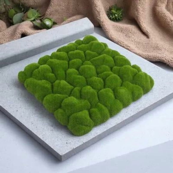 BESTYASH Garden Decor Artificial Moss Green Flocking Nature Themed Spaces 1Pcs