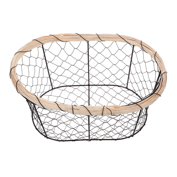 BESTYASH Multifunctional Black Wire Basket for Kitchen Bread Snacks Fruit Vegetable Storage