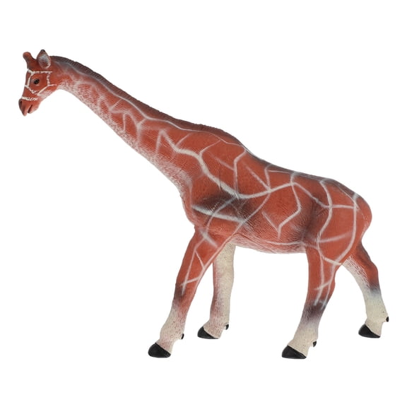 BESTYASH Giraffe Figurine for Decoration Vinyl Animal Model with Realistic Details Perfect Gift for Kids 8.5 Inches Orange
