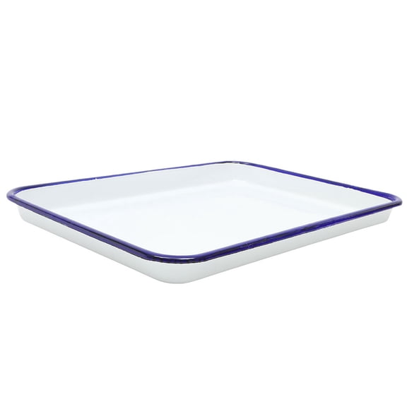 BESTYASH Multi Functional White Enamel Baking Tray Scratch Resistant Oven Pan