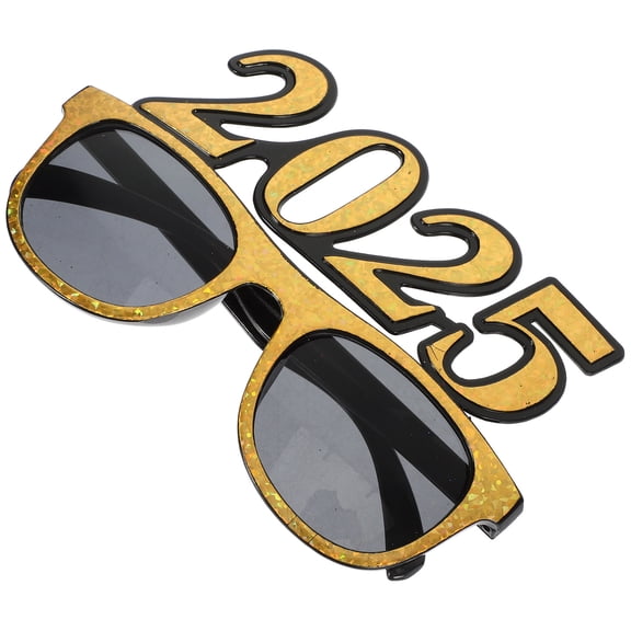 BESTYASH Golden 2025 Eyeglasses Party Props Fun Photo Booth Decoration PC Material for New Year Celebration Size 1.0