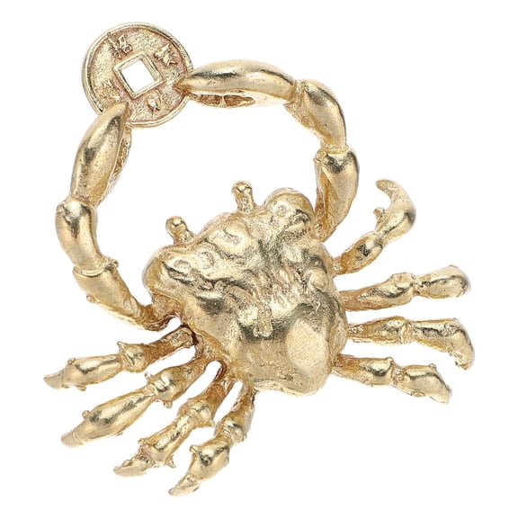 BESTYASH Ergonomic Brass Crab Cabinet Knob Ocean Inspired Wardrobe Pull