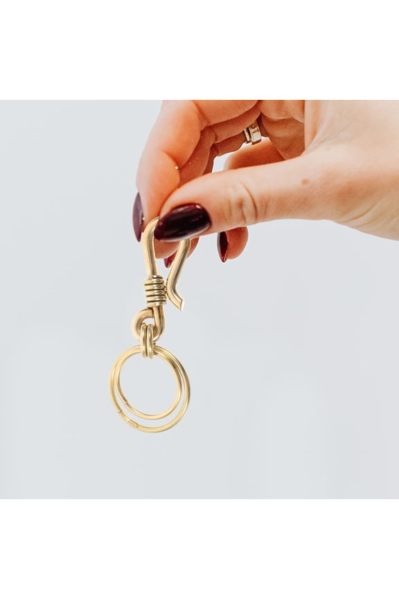 Key Ring Brass Keychain For Car Keys Retro Key Fob Keychain For Fashion Accessories 1Pack