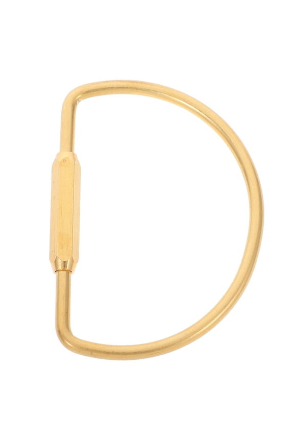 Golden Brass Key Ring for Home Use Stylish Design Durable Keychain Ring Accommodates Multiple Keys 1 Piece