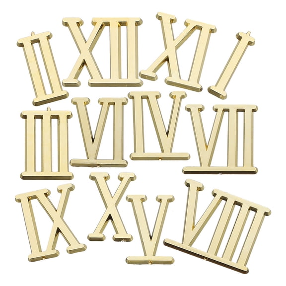BESTYASH Electroplated Roman Numeral Clock Numbers Set for Clock Making and Repair Projects