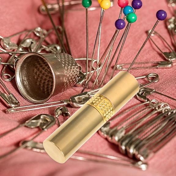 BESTYASH Portable Copper Needle Holder Compact Design for Sewing Thread Storage and Convenience