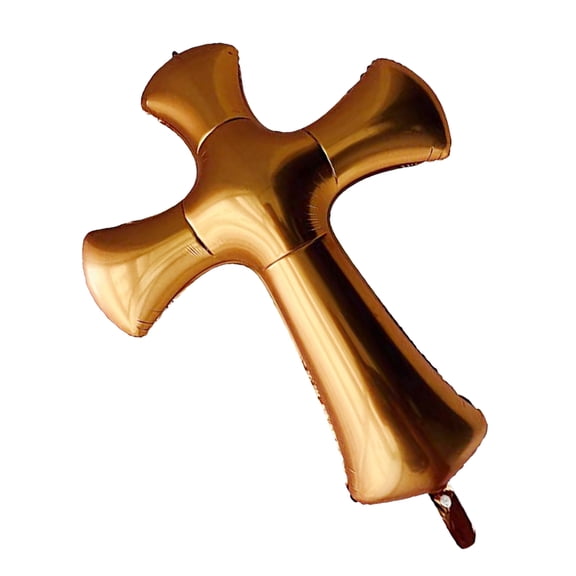 BESTYASH Golden Cross Balloon for Party Decoration Festival and Birthday Celebration