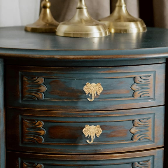 BESTYASH Solid Brass Elephant Handle, Golden Cabinet Pull, Stylish Home Decor