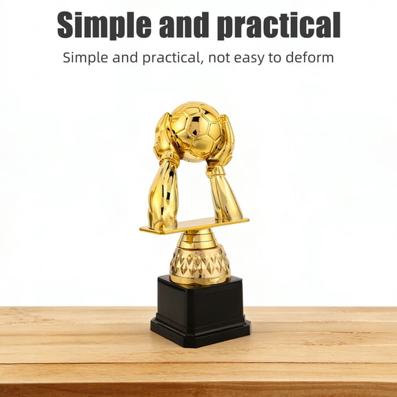 BESTYASH Golden Football Trophy Award for Soccer Tournament with Engraving and Quality Plastic Craftsmanship