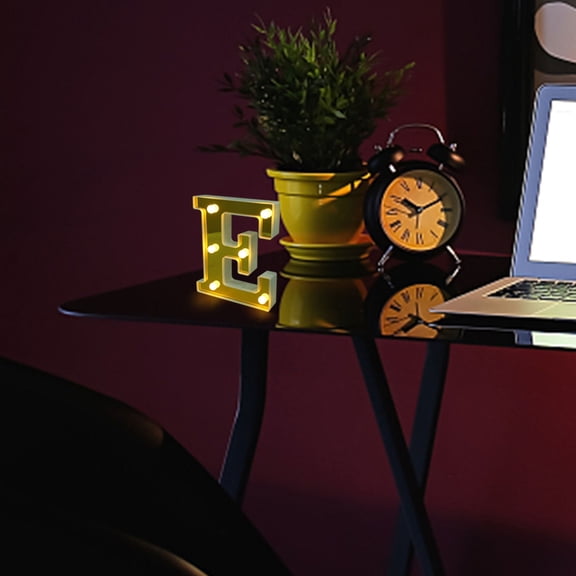 BESTYASH Golden LED Letter Light Decorative Lamp for Party Home Wall Decor Battery Powered