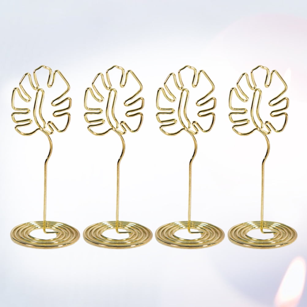 BESTYASH Golden Metal Table Number Holders for Weddings and Events