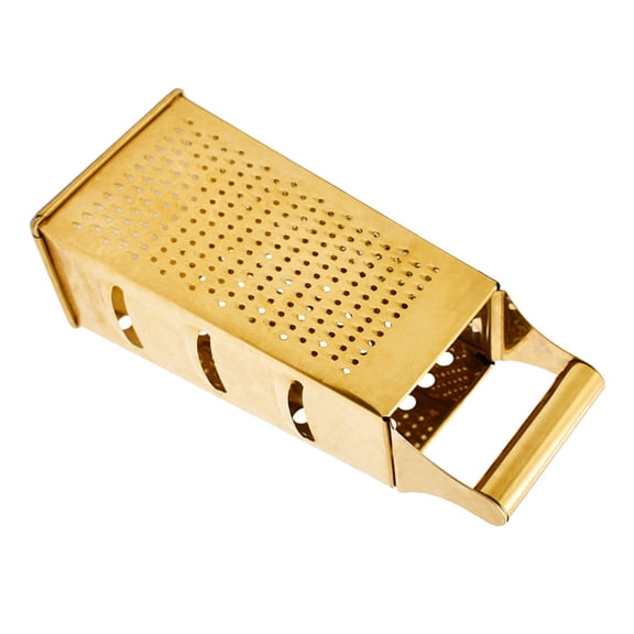 BESTYASH Golden Stainless Steel Cheese Grater with Smooth Edge, Handheld Kitchen Grating Tool for Easy Food Prep