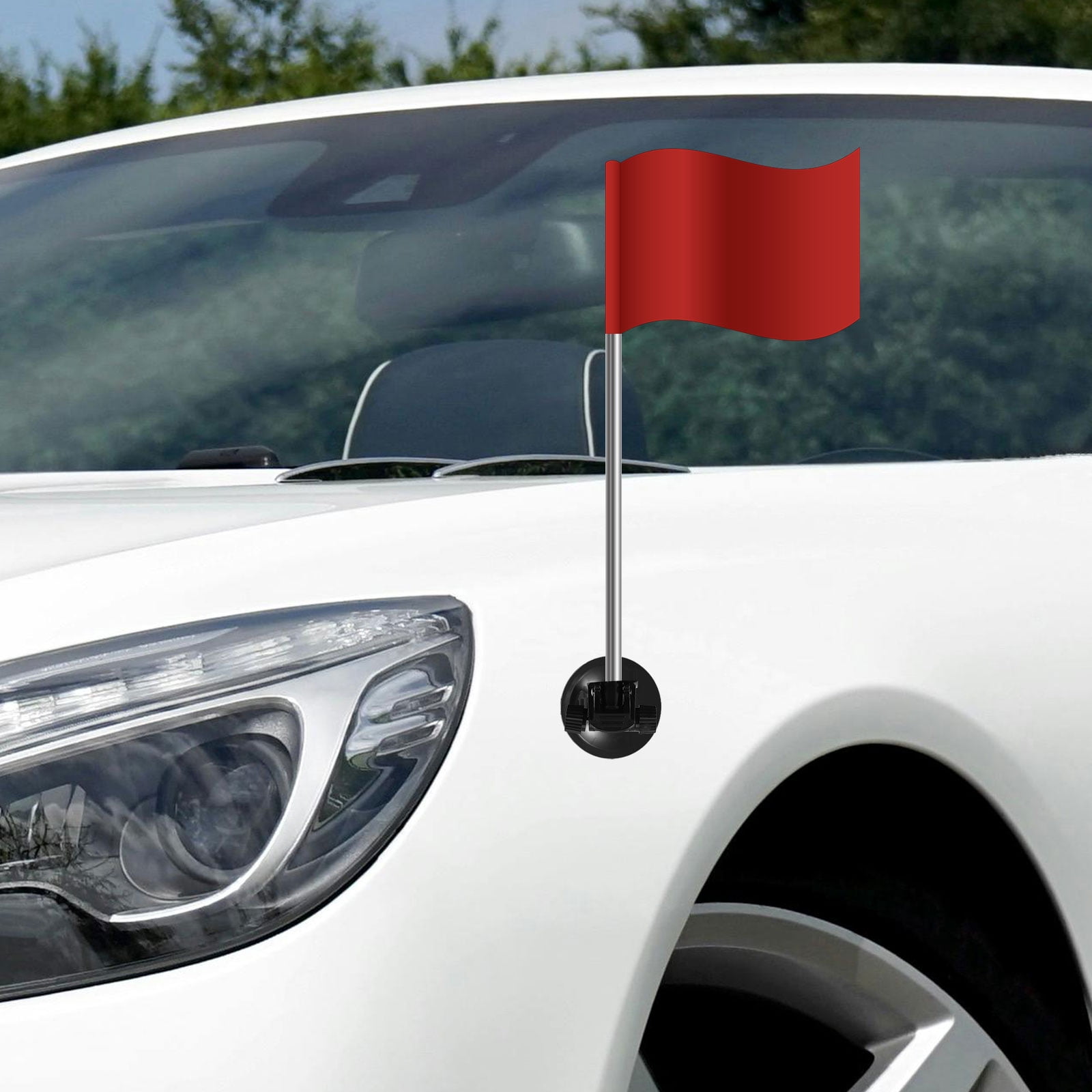 BESTYASH Golden Suction Cup Flagpole Holder for Outside House Car Mount ...