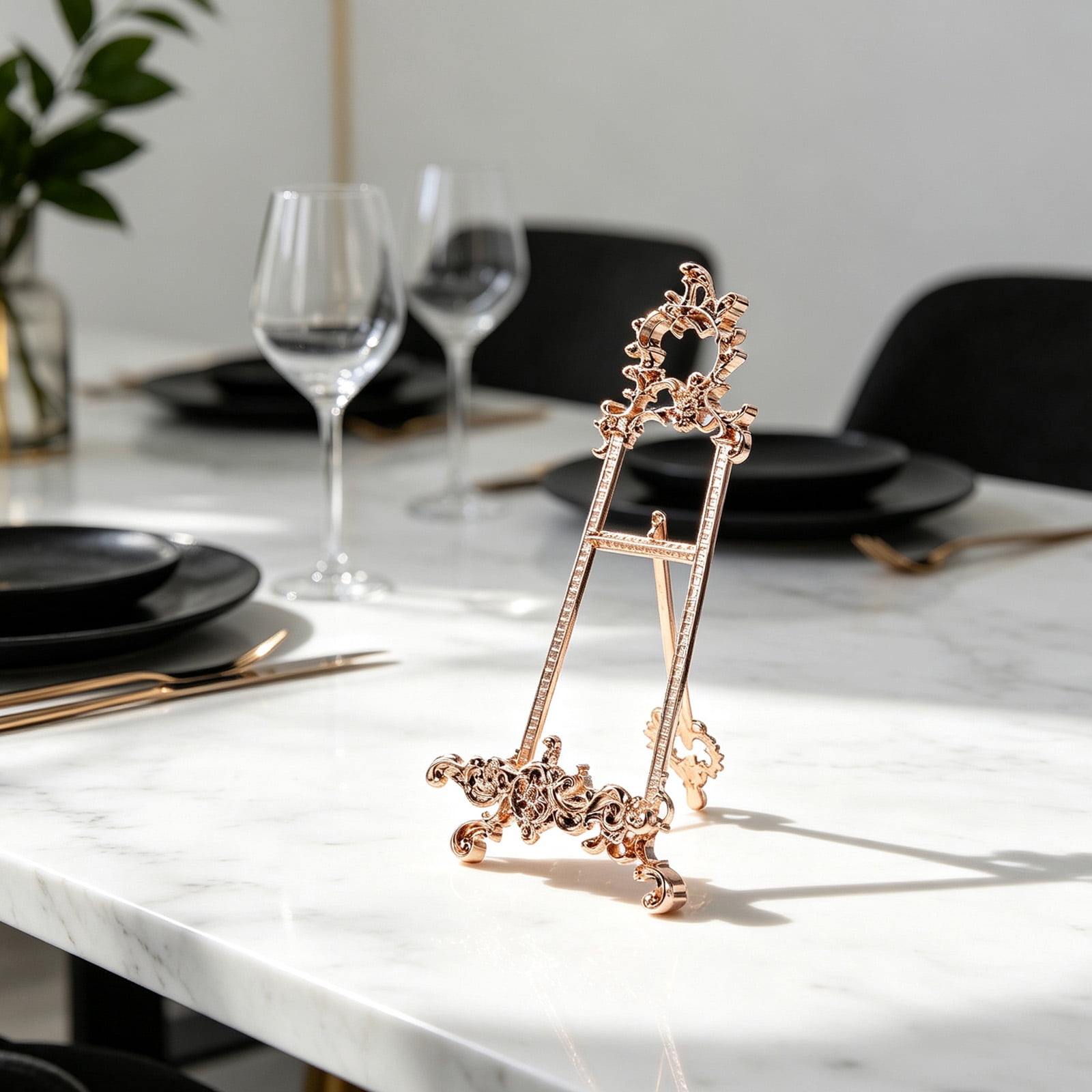 BESTYASH Golden Zinc Alloy Cookbook Stand for Kitchen Decorative Metal ...