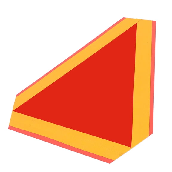 BESTYASH Golf Cart Rear Triangle Reflective Sign Orange for Vehicle Safety and Road Warning