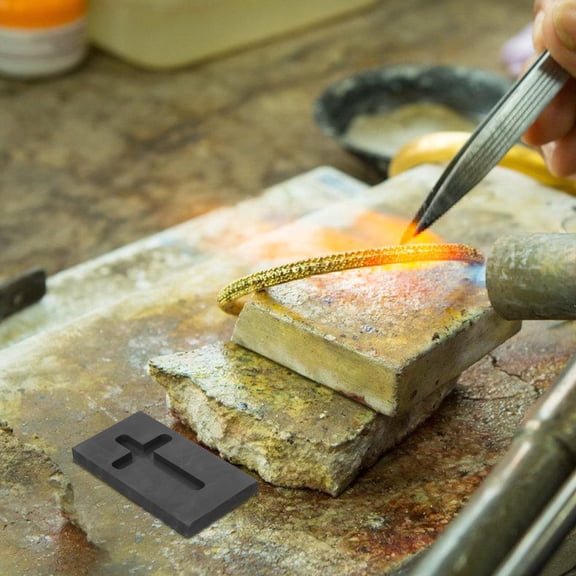 BESTYASH Graphite Cross Mold for Melting Metal High Temperature Durable Casting Tool