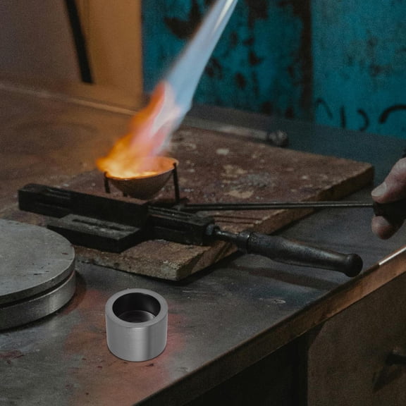 BESTYASH Round Graphite Crucible for Smelting Plated Gold Plated Silver Aluminum and Copper Metals