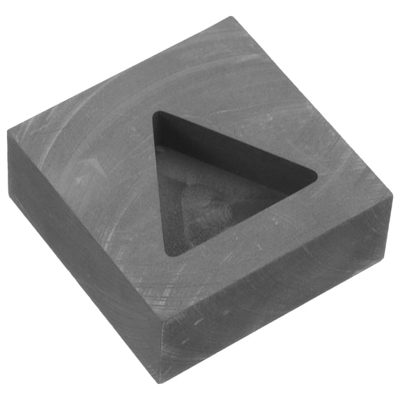 BESTYASH Graphite Triangle Mold for Metal Casting Black Durable Melting Mold for Aluminum Plated Gold Plated Silver