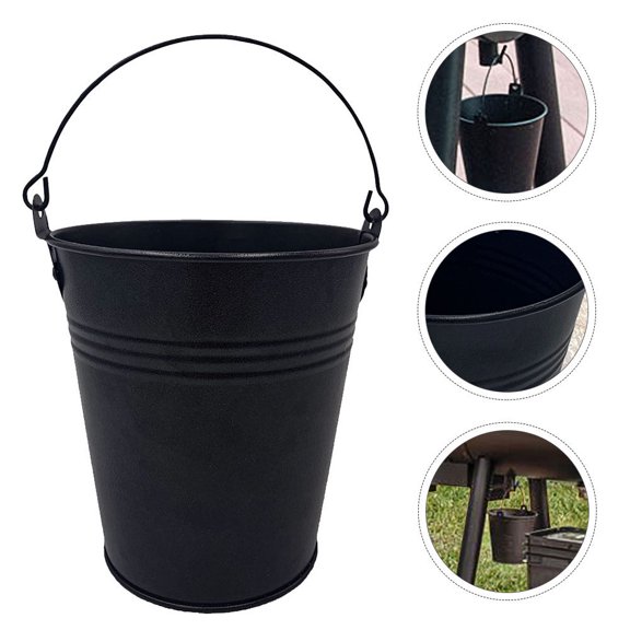 BESTYASH Bbq Oil Barrel, Black, Durable Iron, Easy to Operate, Catches Grease