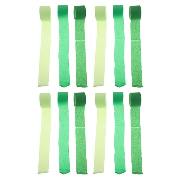 BESTYASH Green Crepe Paper Streamers for Wedding Party Decorations Versatile Use Birthday Summer Theme