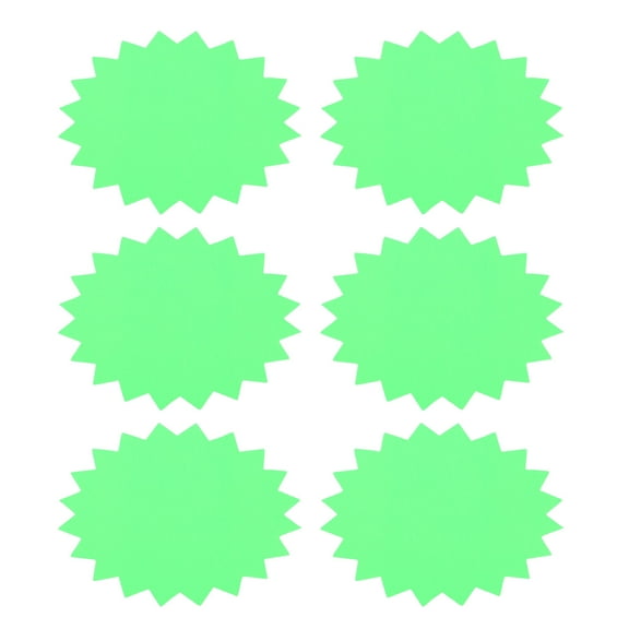 BESTYASH Green Fluorescent Commodity Price Labels with Eye Catching Explosion Shape for Shops
