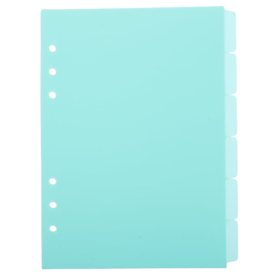 BESTYASH Green PP Index Dividers for Notebook, Waterproof and Tear-Resistant, 6Pcs