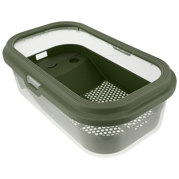 BESTYASH Green Plastic Turtle Tank with Drying Platform Feeding Area and Water Changing Device for Pets