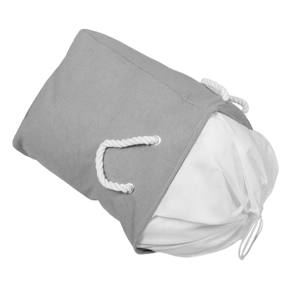 BESTYASH Grey Triangle Corner Laundry Hamper Foldable Fabric for Home Use