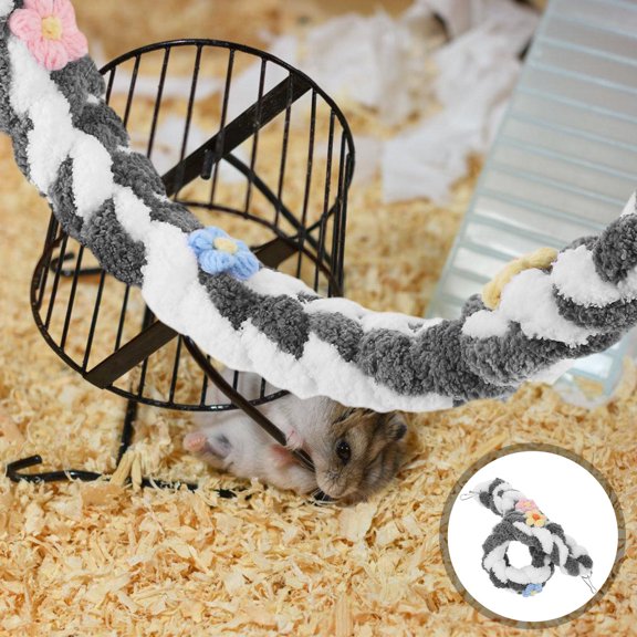 BESTYASH Grey Cotton Rope Perch for Squirrel Cage Provides Exercise and Enrichment