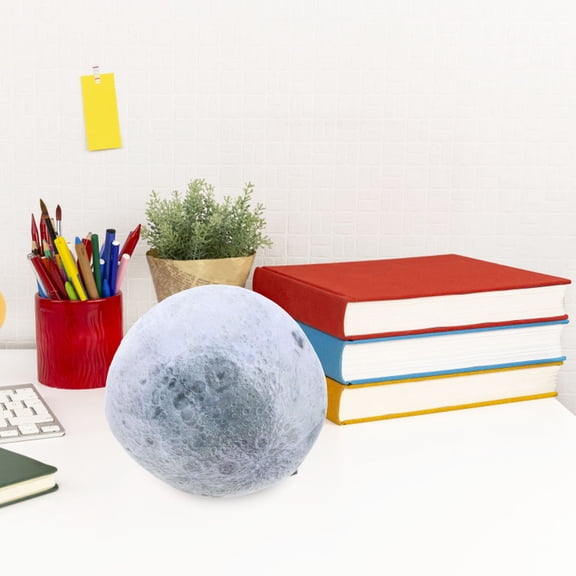 BESTYASH Grey Planet Throw Pillow Soft Plush Sphere Cushion for Cozy Home Interiors