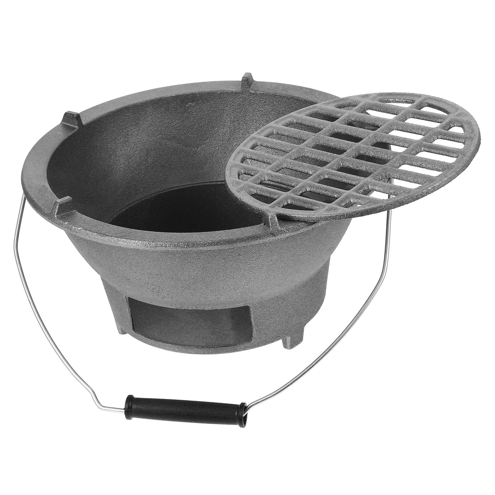 BESTYASH Round Grill Mini Grill Cast Iron Grey 1Pack Outdoor Gear Experienced Users