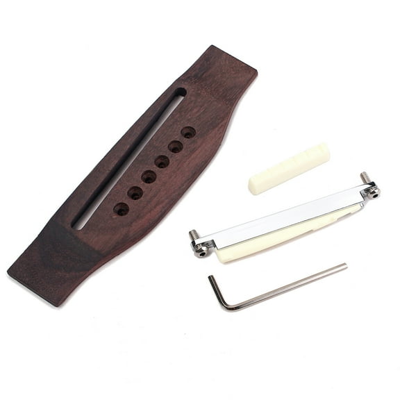 BESTYASH Acoustic Guitar Bridge Satin Finish Guitar Bridges Plastic 1 Set