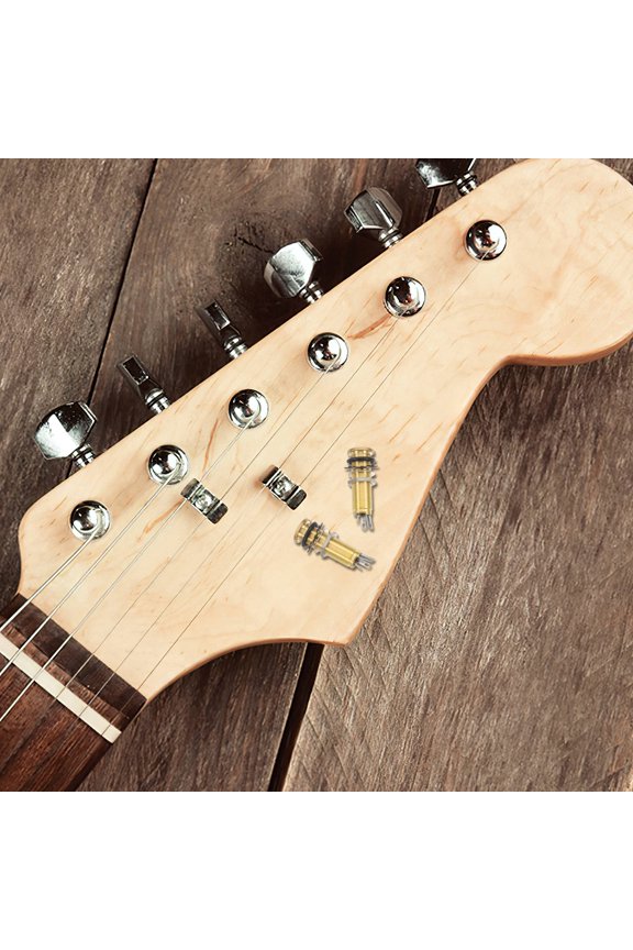 Guitar Output Jack Threaded Cylinder Guitar Stereo Socket Golden 1Pack