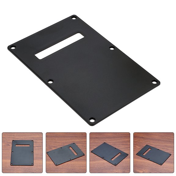 BESTYASH Guitar Rear Plate Black Plastic Improves Sound Quality for DIY 1Pcs