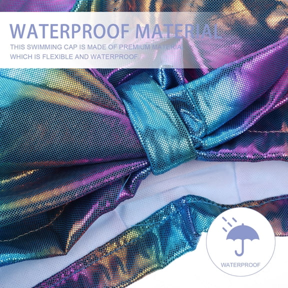 BESTYASH Hair Cap For Swimming Women Blue Fashion Style Round 1Pcs