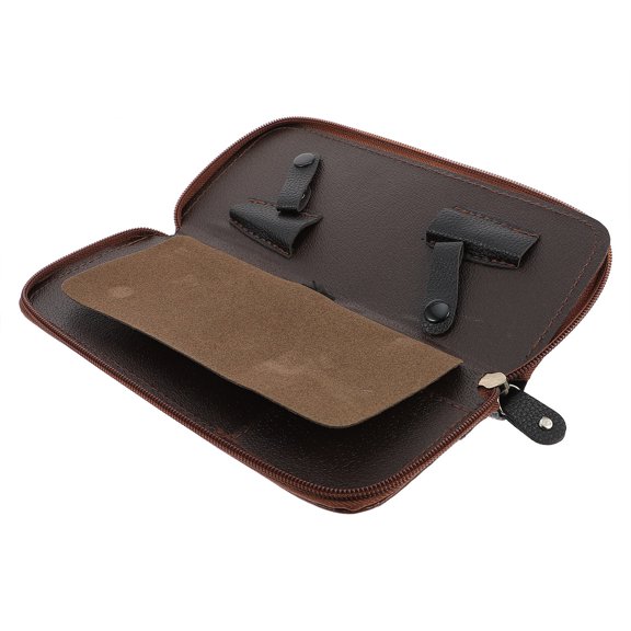 BESTYASH Hair Cutting Scissors Bag Brown Professional Shears Storage and Travel Case