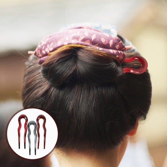 BESTYASH 3-Pack U Shape French Hair Pins for Women, Perfect Hair Forks for Buns and Updos